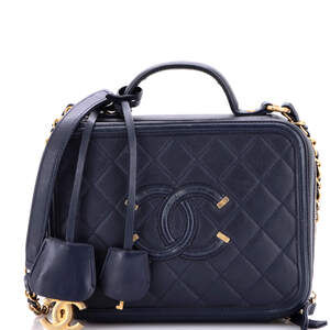 Chanel Filigree Vanity Case Quilted #220137C41B